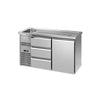 Bar refrigerated counter Premium PLUS – 1550 x 700 mm – with 1 door and 3 drawers, image 1 of 15