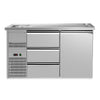 Bar refrigerated counter Premium PLUS – 1550 x 700 mm – with 1 door and 3 drawers, image 4 of 15