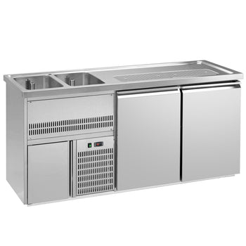 Barowy stół chłodniczy PREMIUM PLUS - 1950x700mm - 2 drzwi - Prime Gastro