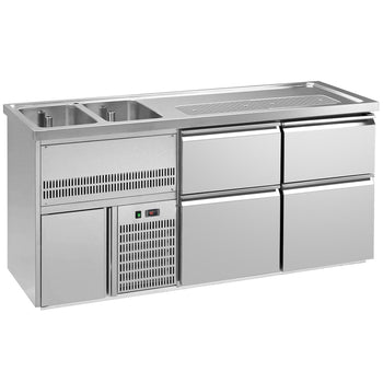 Barowy stół chłodniczy PREMIUM PLUS - 1950x700mm - 4 szuflady - Prime Gastro