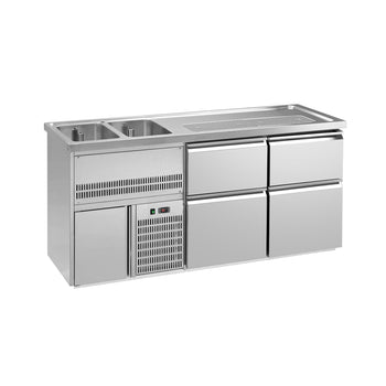 Barowy stół chłodniczy PREMIUM PLUS - 1950x700mm - 4 szuflady - Prime Gastro