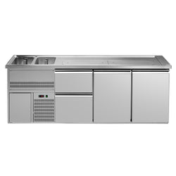Lada barmańska PREMIUM PLUS - 2500x700mm - 2 Drzwi & 2 Szuflady
