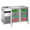 Stół chłodniczy barowy PREMIUM – 1550 x 700 mm – z 2 drzwiami