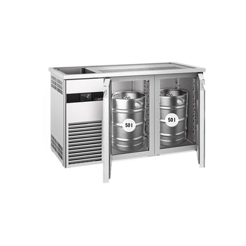 Barowy stół chłodniczy PREMIUM - 1550x700 mm - 2 drzwi - Prime Gastro