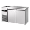 Stół chłodniczy barowy PREMIUM – 1550 x 700 mm – z 2 drzwiami
