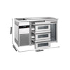Direct Draw Beer Dispenser / Kegerator PREMIUM - 1550x700mm - Single Glass Door & 3 Drawers