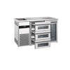 Direct Draw Beer Dispenser / Kegerator PREMIUM - 1550x700mm - Single Glass Door & 3 Drawers