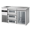 Direct Draw Beer Dispenser / Kegerator PREMIUM - 1550x700mm - Single Glass Door & 3 Drawers