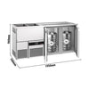 Direct Draw Beer Dispenser / Kegerator PREMIUM - 1950x700mm - Double Glass Doors