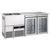 Direct Draw Beer Dispenser / Kegerator PREMIUM - 1950x700mm - Double Glass Doors