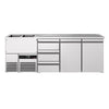 Direct Draw Beer Dispenser / Kegerator PREMIUM - 2500x700mm - 2 Doors & 3 Drawers