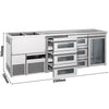 Direct Draw Beer Dispenser / Kegerator PREMIUM - 2500x700mm - Single Glass Door & 6 Drawers