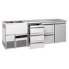 Direct Draw Beer Dispenser / Kegerator PREMIUM - 2500x700mm - 1 Solid Door & 5 Drawers