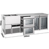 Direct Draw Beer Dispenser / Kegerator PREMIUM - 2500x700mm - Double Glass Doors & 2 Drawers