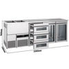 Direct Draw Beer Dispenser / Kegerator PREMIUM - 2500x700mm - Double Glass Doors & 3 Drawers