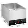 Bemar – elektryczny – GN 1/1 – 1,2 kW – z kranem spustowym – do pojemników o głębokości maks. 200 mm