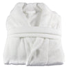 (12 pcs) Bathrobe with Shawl Collar - Size: XXL - White - Velour Outer/Towelling Inner