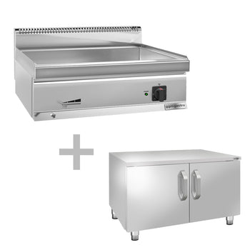 Bemar elektryczny - 1,2 kW - 1x GN 1/1 i 3x GN 1/9 - włącznie z podstawą z 2 drzwiami - Prime Gastro