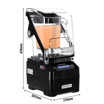 HAMILTON BEACH | Blender barowy Eclipse HBH755R-CE – z pokrywą redukującą hałas – 2 litry – 1 kW - Prime Gastro