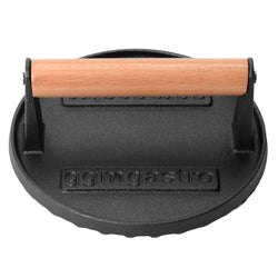 Burgerpresse - Gusseisen - Ø 175mm - gerillt