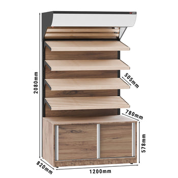 Regał piekarniczy na pieczywo - 1200x820mmx2080mm - z 4 półkami - Czarny