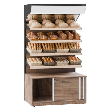 Regał piekarniczy na pieczywo - 1200x820mmx2080mm - z 4 półkami - Czarny