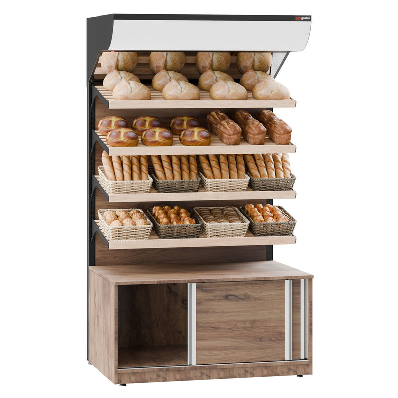 Regał piekarniczy na pieczywo - 1200x820mmx2080mm - z 4 półkami - Czarny