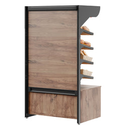 Regał piekarniczy na pieczywo - 1200x820mmx2080mm - z 4 półkami - Czarny