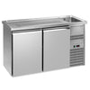 Stół chłodniczy barowy Premium PLUS – 1550 x 700 mm – z 2 drzwiami