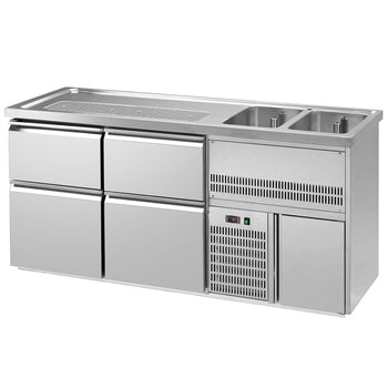 Barowy stół chłodniczy PREMIUM PLUS - 1950x700mm - 4 szuflady - Prime Gastro