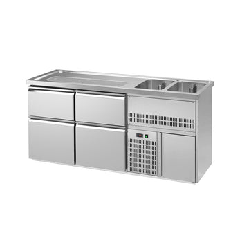 Barowy stół chłodniczy PREMIUM PLUS - 1950x700mm - 4 szuflady - Prime Gastro