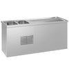 Stół chłodniczy barowy Premium PLUS – 1950 x 700 mm – z 1 drzwiami szklanymi i 2 szufladami 2/5 i 3/5, zdjęcie 4 z 12