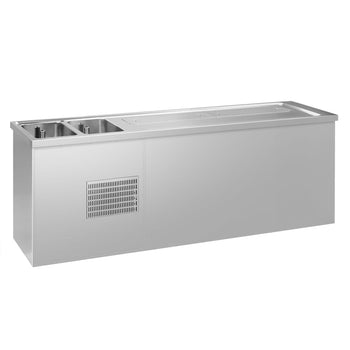 Barowy stół chłodniczy PREMIUM PLUS - 2500x700mm - 1 drzwi & 4 szuflady - Prime Gastro