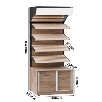 Półka na chleb - 900 mm - 4 półki - Prime Gastro