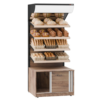 Regał piekarniczy na pieczywo - 900x820mmx2080mm - z 4 półkami - Czarny