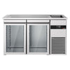 Direct Draw Beer Dispenser / Kegerator PREMIUM - 1550x700mm - Double Glass Doors