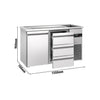 Direct Draw Beer Dispenser / Kegerator PREMIUM - 1550x700mm - 1 Solid Door & 3 Drawers