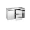 Direct Draw Beer Dispenser / Kegerator PREMIUM - 1550x700mm - 1 Solid Door & 3 Drawers