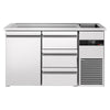 Direct Draw Beer Dispenser / Kegerator PREMIUM - 1550x700mm - 1 Solid Door & 3 Drawers