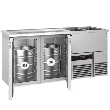 Barowy stół chłodniczy PREMIUM - 1950x700 mm - 2 drzwi - Prime Gastro