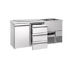 Direct Draw Beer Dispenser / Kegerator PREMIUM - 1950x700mm - 1 Solid Door & 3 Drawers