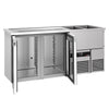Direct Draw Beer Dispenser / Kegerator PREMIUM - 1950x700mm - Double Glass Doors
