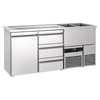 Direct Draw Beer Dispenser / Kegerator PREMIUM - 1950x700mm - 1 Solid Door & 3 Drawers