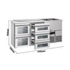 Direct Draw Beer Dispenser / Kegerator PREMIUM - 1950x700mm - 5 Drawers