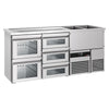 Direct Draw Beer Dispenser / Kegerator PREMIUM - 1950x700mm - 5 Drawers