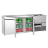 Bar refrigerated counter PREMIUM – 2500 x 700 mm – with 3 doors
