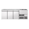 Bar refrigerated counter PREMIUM – 2500 x 700 mm – with 3 doors