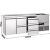 Direct Draw Beer Dispenser / Kegerator PREMIUM - 2500x700mm - 1 Solid Door & 5 Drawers