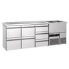 Direct Draw Beer Dispenser / Kegerator PREMIUM - 2500x700mm - 7 Drawers