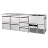 Direct Draw Beer Dispenser / Kegerator PREMIUM - 2500x700mm - 7 Drawers